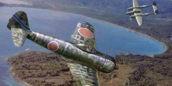 P-38與Ki-43Ⅲ「隼」在低空進行盤旋格鬥，實在不應該