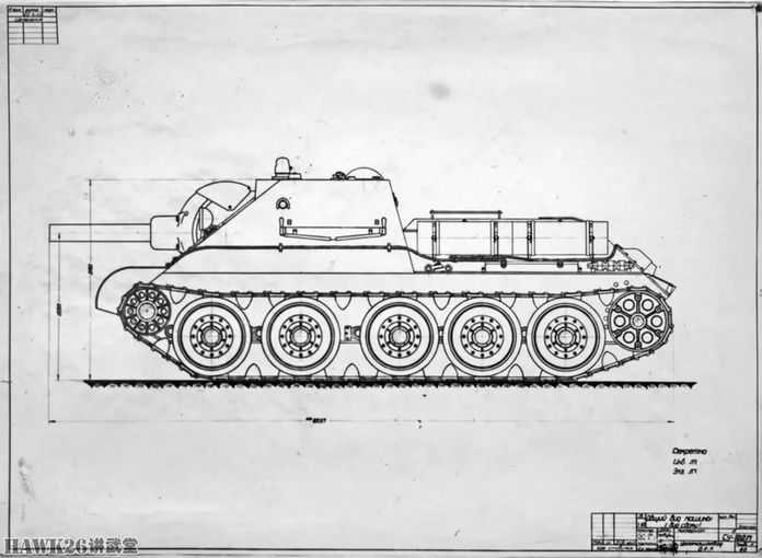 SU-122M中型自行火炮側視圖
