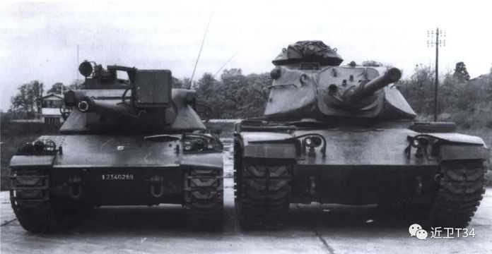 配備探照燈的AMX 30A與M60A1的對比