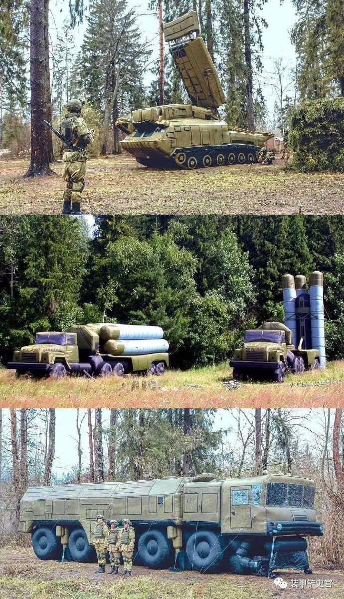 俄軍在烏克蘭前線部署了一批充氣的假裝備