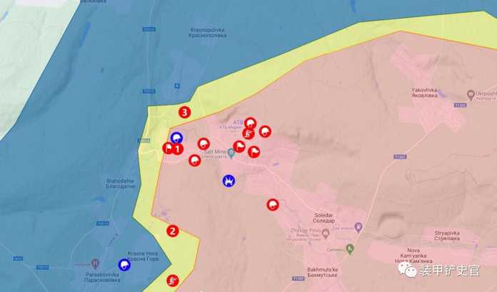 俄軍宣佈已佔領蘇勒達爾西郊的七號鹽礦等工業區