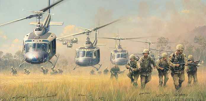 美軍提出了直升機大規模機動和火力支援作戰，並在越戰中得到運用