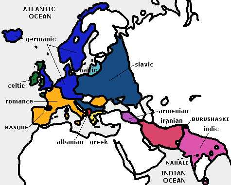 印歐語系分佈