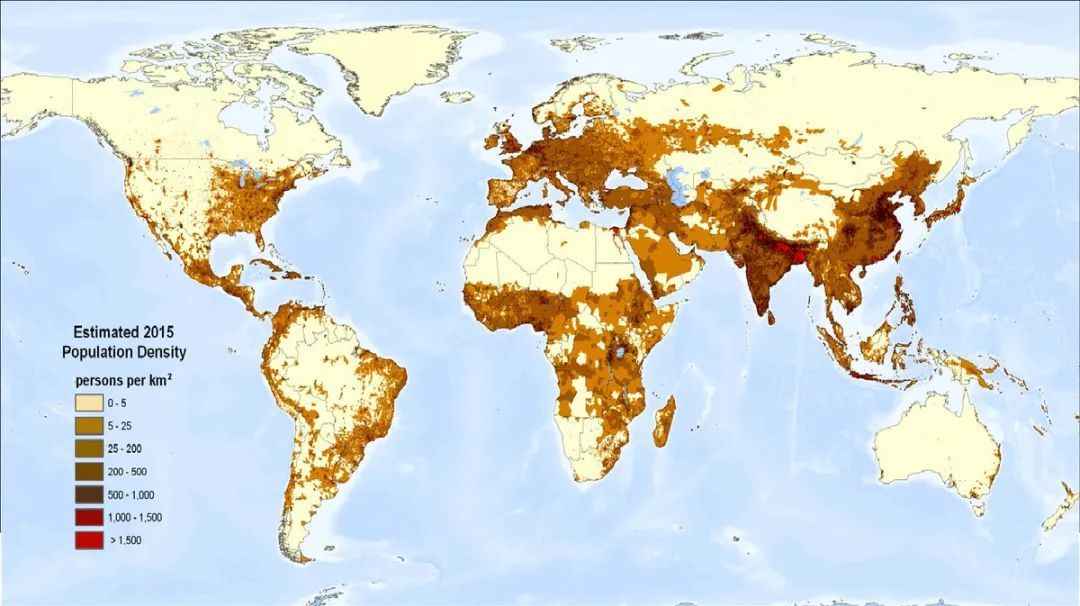 全球人口密度
