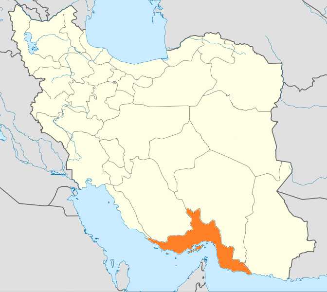伊朗霍爾木茲甘省（橙色），包括三島