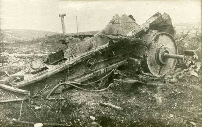 圖1：被敵軍炮火炸燬的大貝爾塔