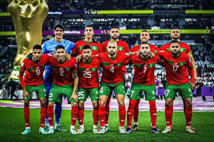 八分之一決賽點球淘汰西班牙、四分之一決賽淘汰葡萄牙，摩洛哥成為首支挺進世界盃半決賽的非洲球隊（Twitter用