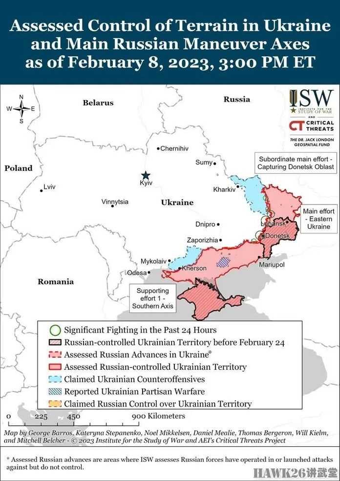 最新俄烏武裝衝突的作戰地區
