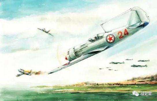 在大和島空戰中，王天保駕駛拉-11攻擊F-86的場景