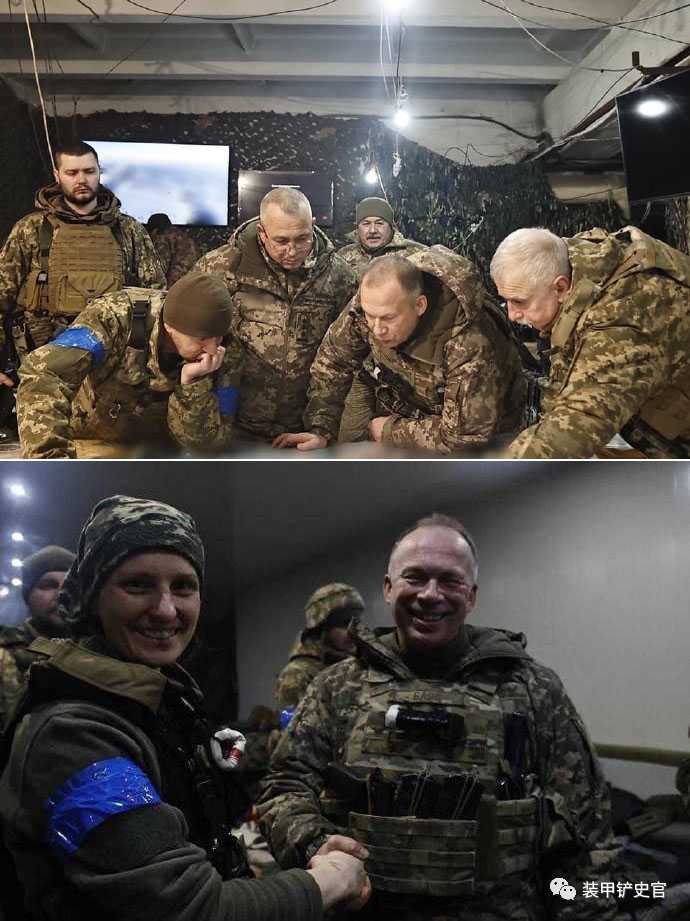 烏克蘭東部集團軍指揮官亞歷山大·西爾斯基上將與巴赫穆特和蘇勒達爾的指揮官討論前線現狀