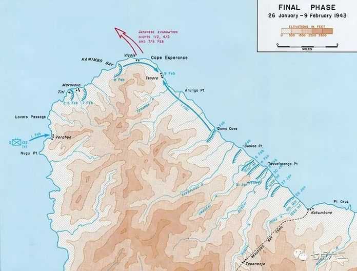 瓜島戰役最後階段的日軍撤退與美軍追擊