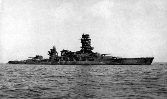 受降後的「長門」艦，時間是1945年9月，地點在橫須賀