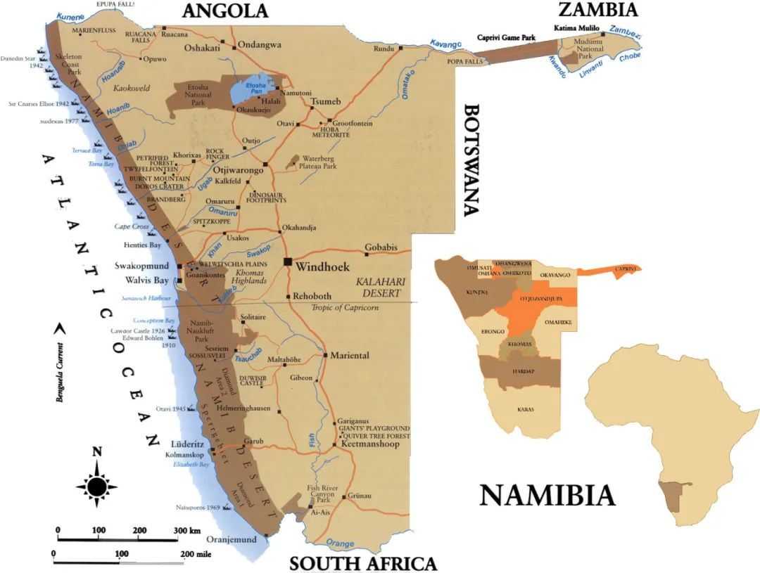 奈米比亞地圖