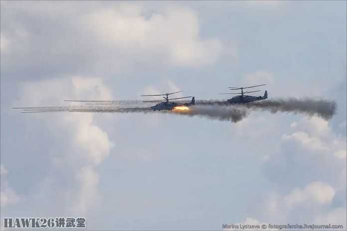 卡-52武裝直升機發射火箭彈