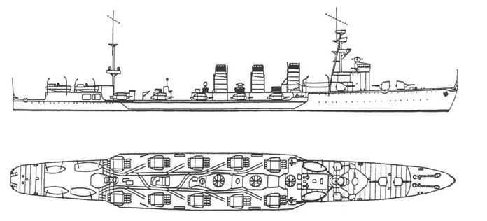 改裝為魚雷巡洋艦的「北上」號巡洋艦