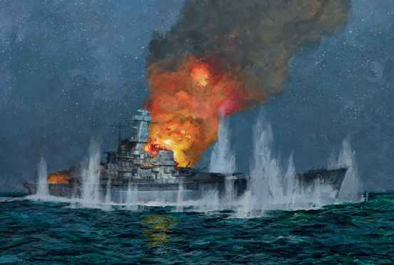 11月15日0時52分，「南達科他」號成為五艘日艦的集火攻擊目標「霧島」號戰列艦、「愛宕」號和「高雄