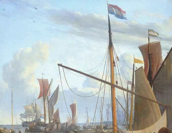17世紀，繁榮的阿姆斯特丹港口