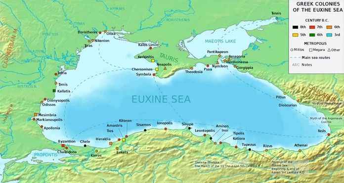 希臘人的殖民地同樣遍佈黑海沿岸和克里米亞半島