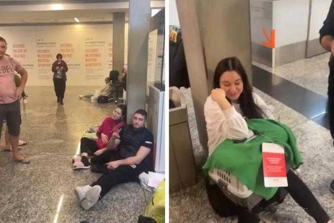 滯留在機場的俄羅斯孕婦及其家人