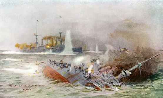 在福克蘭群島海戰中，「德累斯頓」號是唯一逃脫的德國戰艦