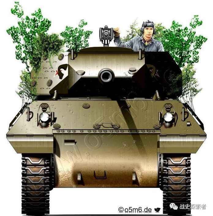 看起來蘇軍中的「狼獾」並沒有像他們的盟軍同志那樣，在車體或是炮塔兩側掛上履帶板、沙包，以此強化防護